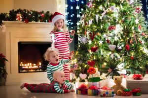 Matching holiday pajamas make sweet memories for parents and kids